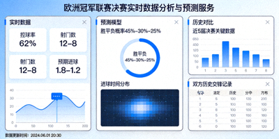 欧洲冠军联赛决赛实时数据分析与预测服务 - 专业数据可视化界面